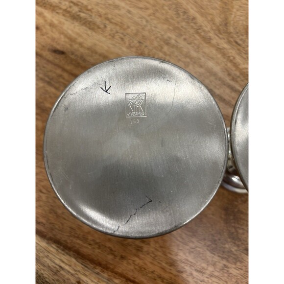 Vintage Set of 2 Pewter Candle Holders 3.5" - Picture 2 of 4